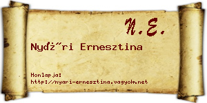 Nyári Ernesztina névjegykártya
